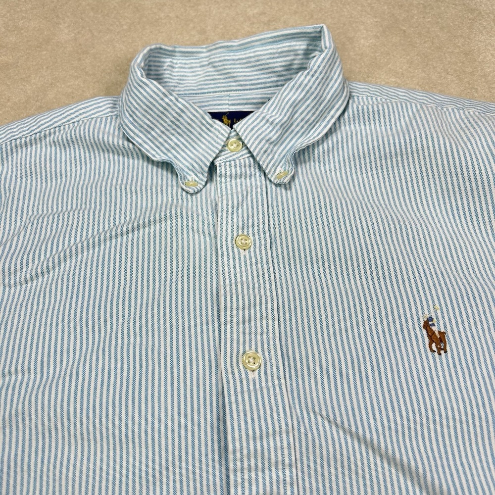 Polo Ralph Lauren Plaid Oxford Cloth Shirt Men's XL Slim Button Down Brown Pony